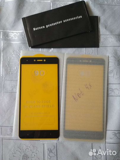 Защитное стекло xiaomi redmi note 4x 2штуки
