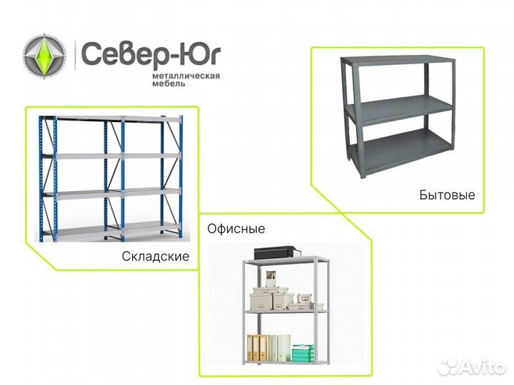 Металлические стеллажи. Полки для стеллажей