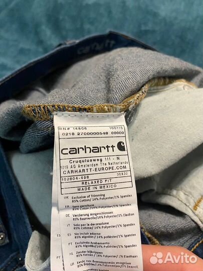 Джинсы carhartt wip