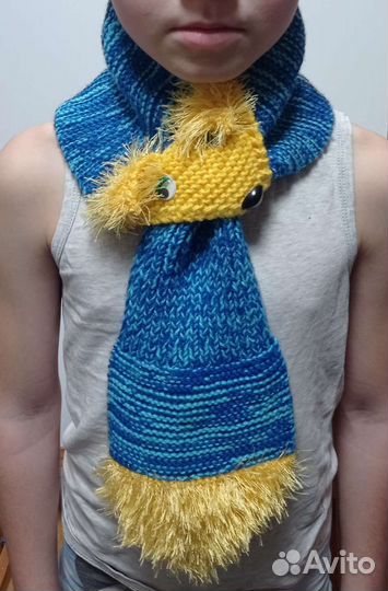 Детский шарф лисичка вязаный