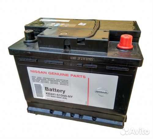 Аккумулятор nissan 60 А/ч KE241-61D00-NY