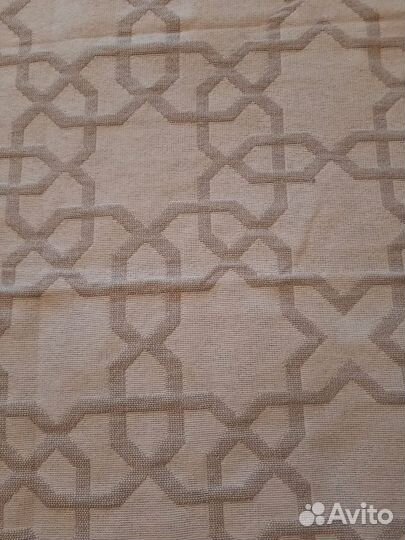 Покрывало жаккардовое хлопок 160х210 белое с серым