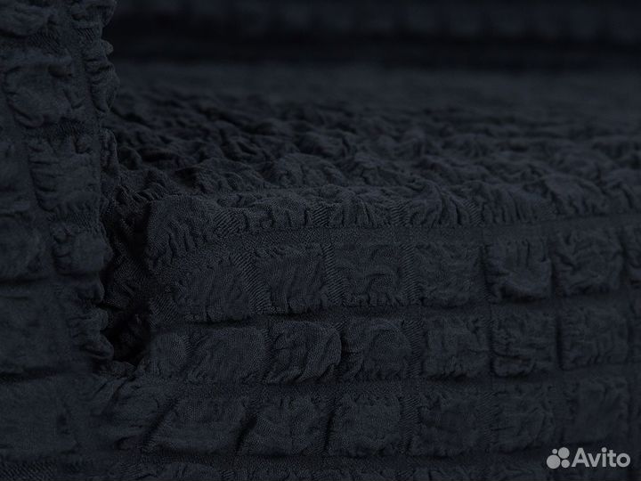 Чехол на угловой диван с выступом справа, Антрацит