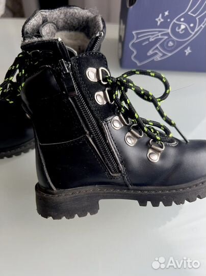 Ботинки для мальчика 25р нат.кожа+шерсть