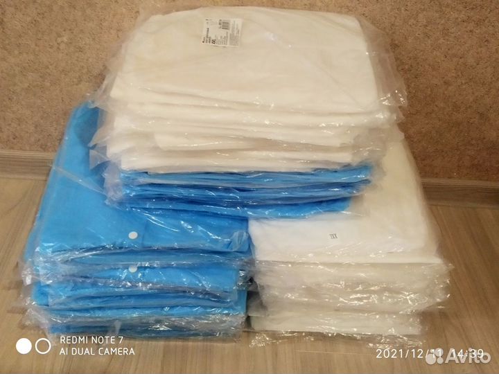 Халат, шапочка, фартук одноразовые