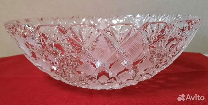 Ваза для фруктов. Хрусталь. Большая. Диаметр 24см
