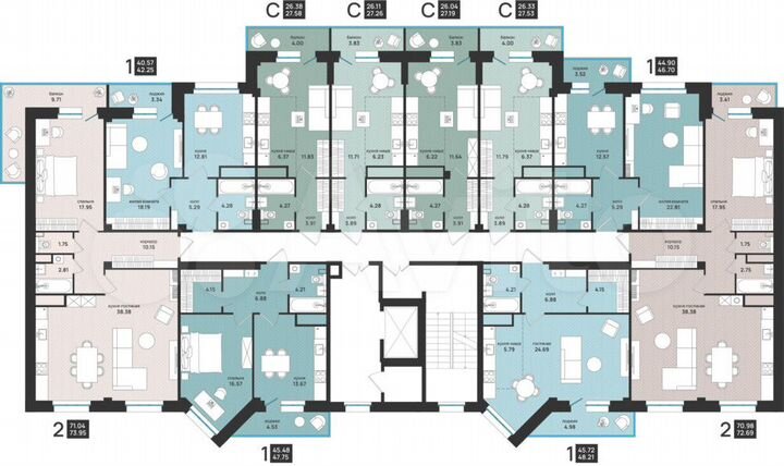 1-к. квартира, 47,8 м², 3/9 эт.