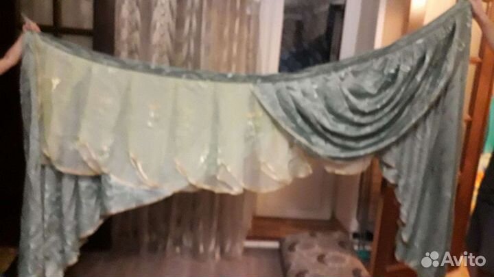 Комплект тюль штора ламбрекен