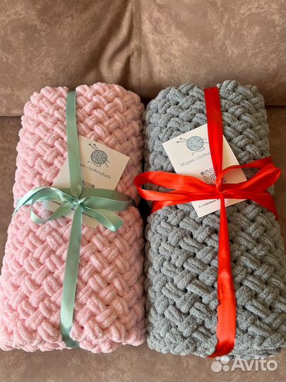 Плед детский вязаный ручная работа