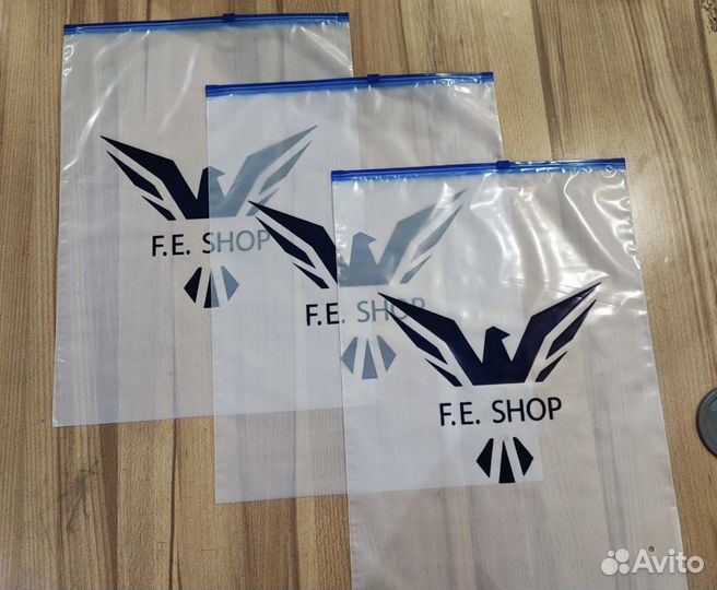 Голубые пакеты зип-лок с бегунком пвд