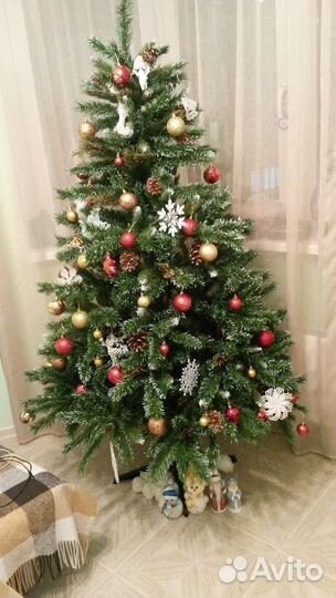 Ель искуственная золотая 180 см