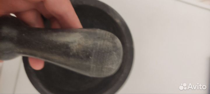 Ступка с пестиком Икеа Эдельстен черный мрамор