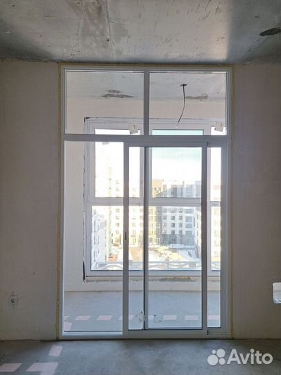 Балконная рама с дверью 2 штуки
