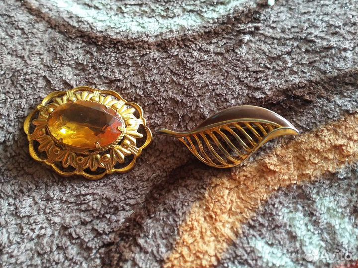 Брошь винтажная чехия