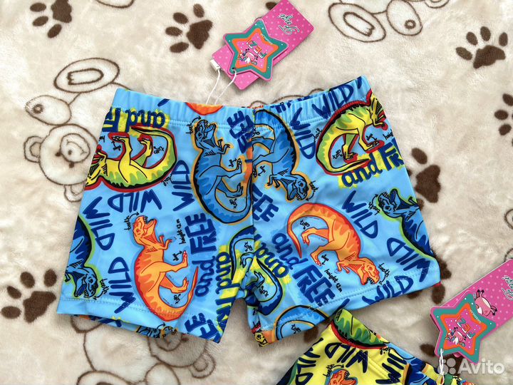 Плавки для мальчика с динозаврами новые р. 98-134