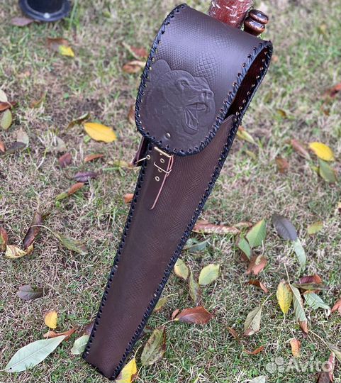 Набор шампуров в кожаном колчане 45см 