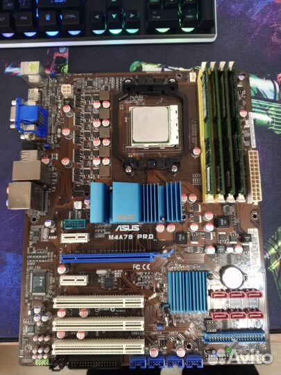 Материнская плата Ам2 с процессором с памятью