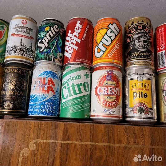 Коллекция 90 годов баночки жесть