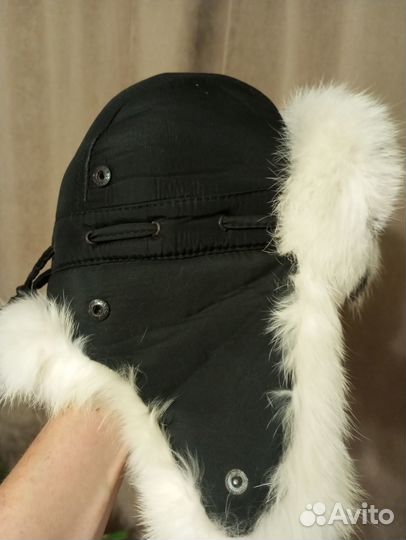 Шапка ушанка кролик