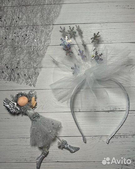 Ободок снежинка для утренника