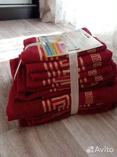 Махровые полотенца новые набор 8 шт