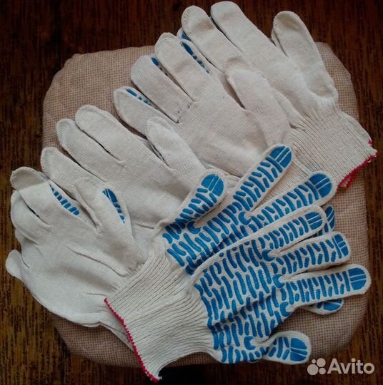 Перчатки хб плотные 5 пар