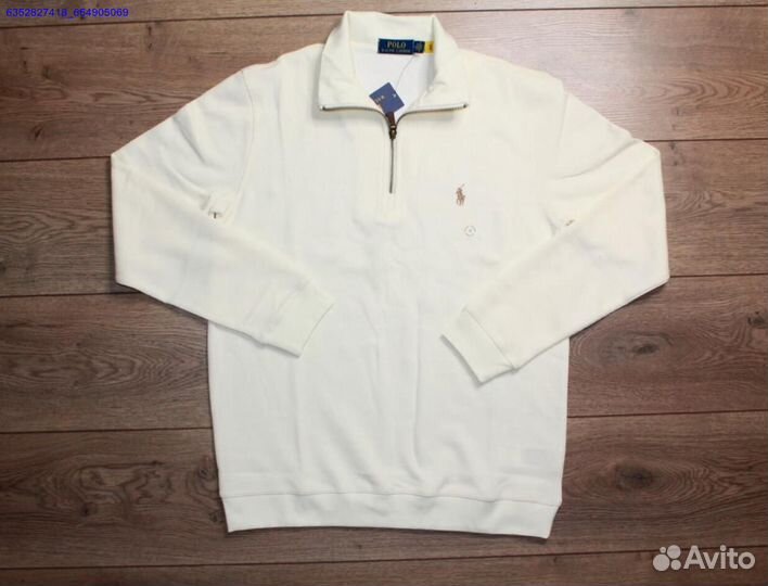 Polo Ralph Lauren молочный джемпер полузамок (Арт.62248)