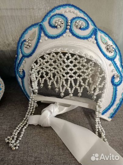 Кокошник снегурочки корона новогодняя детская