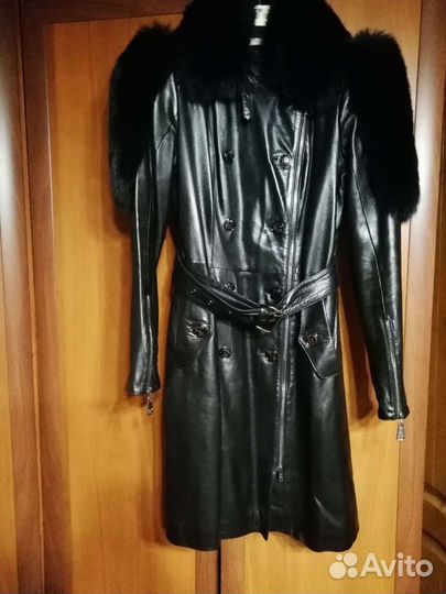 Кожаное пальто