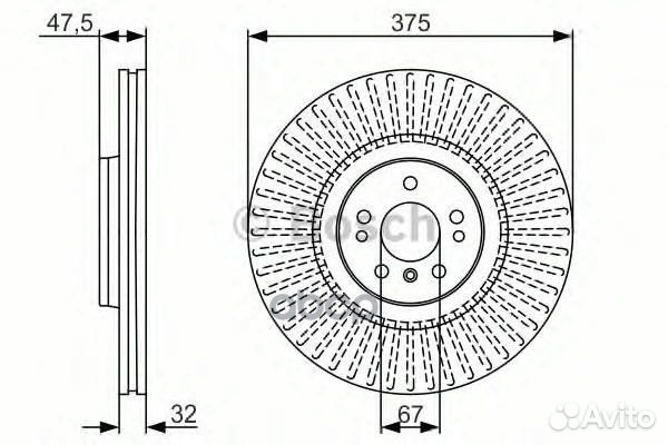 Диск тормозной 0986479A26 Bosch
