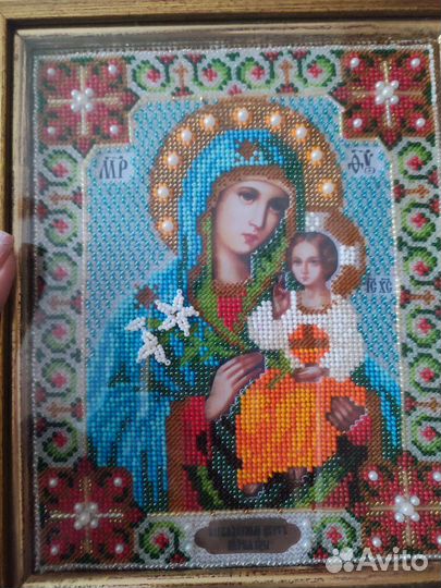 Икона вышитая бисером