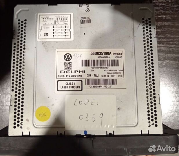 Штатная магнитола на volkswagen golf 6