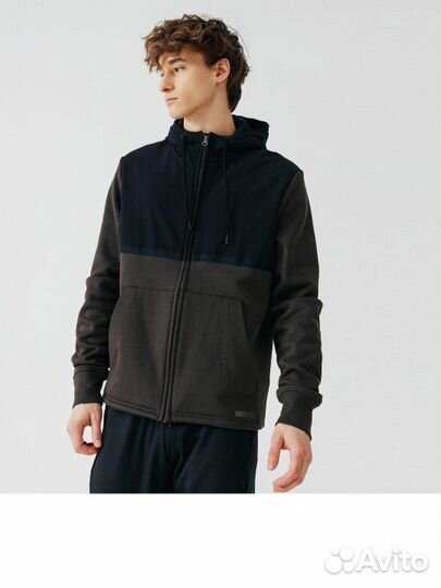 Куртка бег декатлон kalenje тёплая, хаки 2 xl