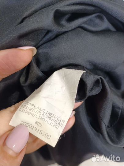 Платье Лён, классика, Collection чёрное