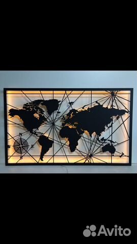 Карта мира на стену