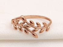 Золотое кольцо Ветвь листья Dinastia 024141-1000
