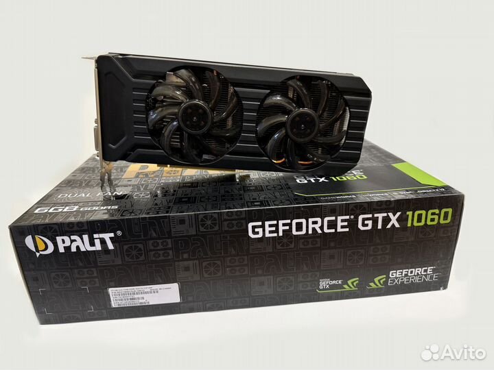 Видеокарта Palit GTX 1060 6gb Dual
