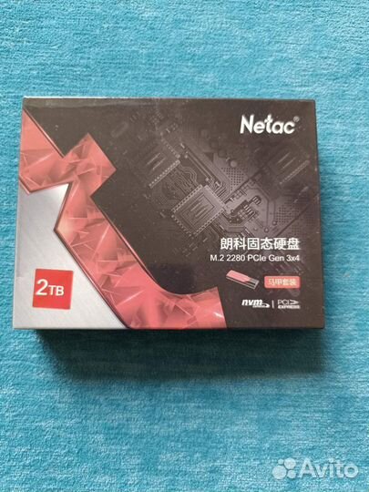 Ssd m2 nvme PCIe Gen 3x4 2Tb Netac - новый