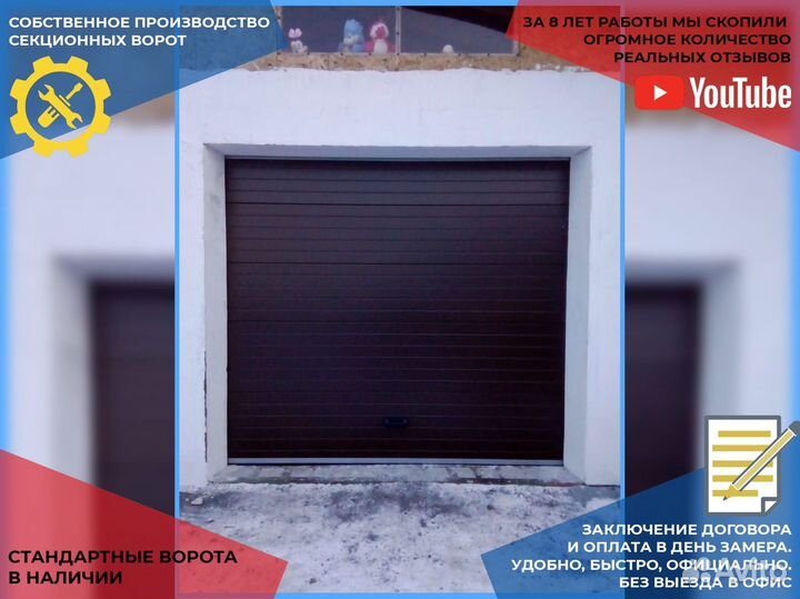 Автоматические секционные гаражные ворота