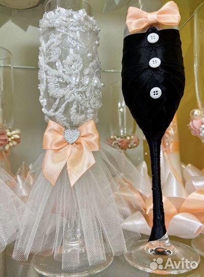 Фужеры бокалы свадебные