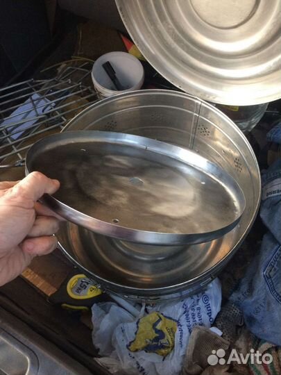 Ёмкость из нержавейки для копчения. Новая