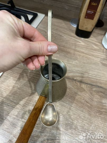 Турка медная СССР с ложечкой