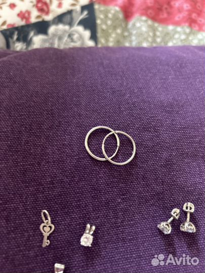 Серьги серебро