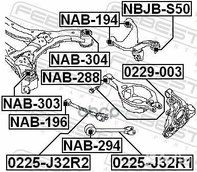 Болт с эксцентриком nissan 350Z Z33 2002.06-200