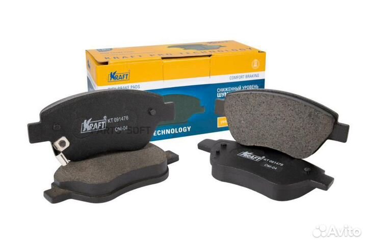 Kraft KT091476 Колодки тормозные fiat/opel doblo/c
