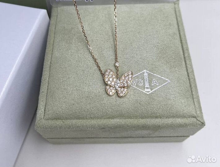 Золотое колье Van Cleef 7.01 гр 1 ct