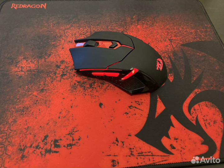 Игровая мышь+ковер redragon m601wl-ba новая