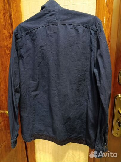 Джинсовая рубашка мужская G star RAW на молнии