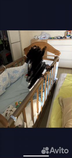 Кроватка качалка с матрасом