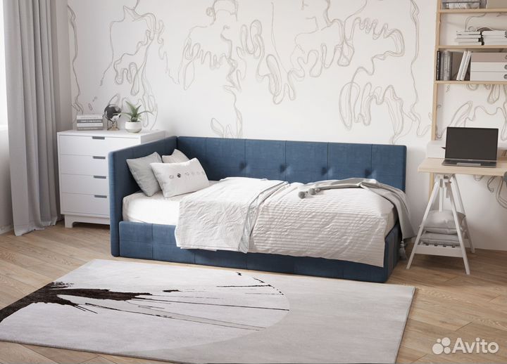 Детская кровать диван с мягкими бортиками